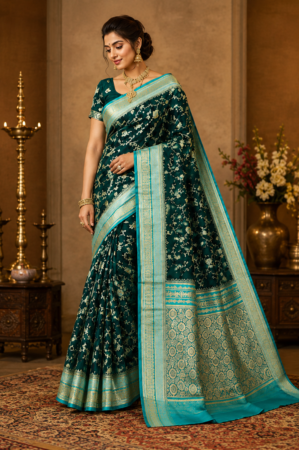 Woven Silk Saree with Rich Designer Pallu