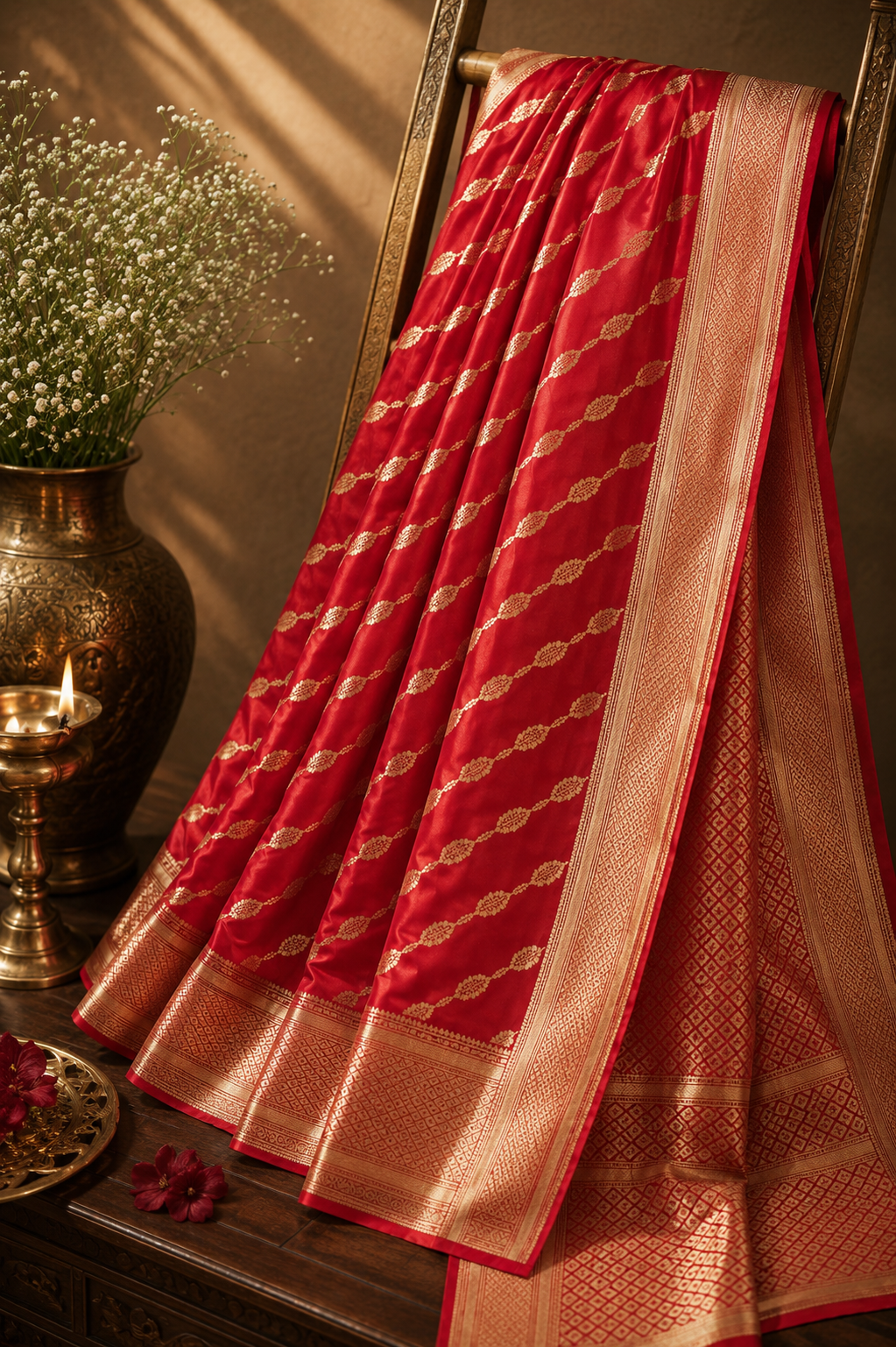 Luxurious Satin Silk Saree