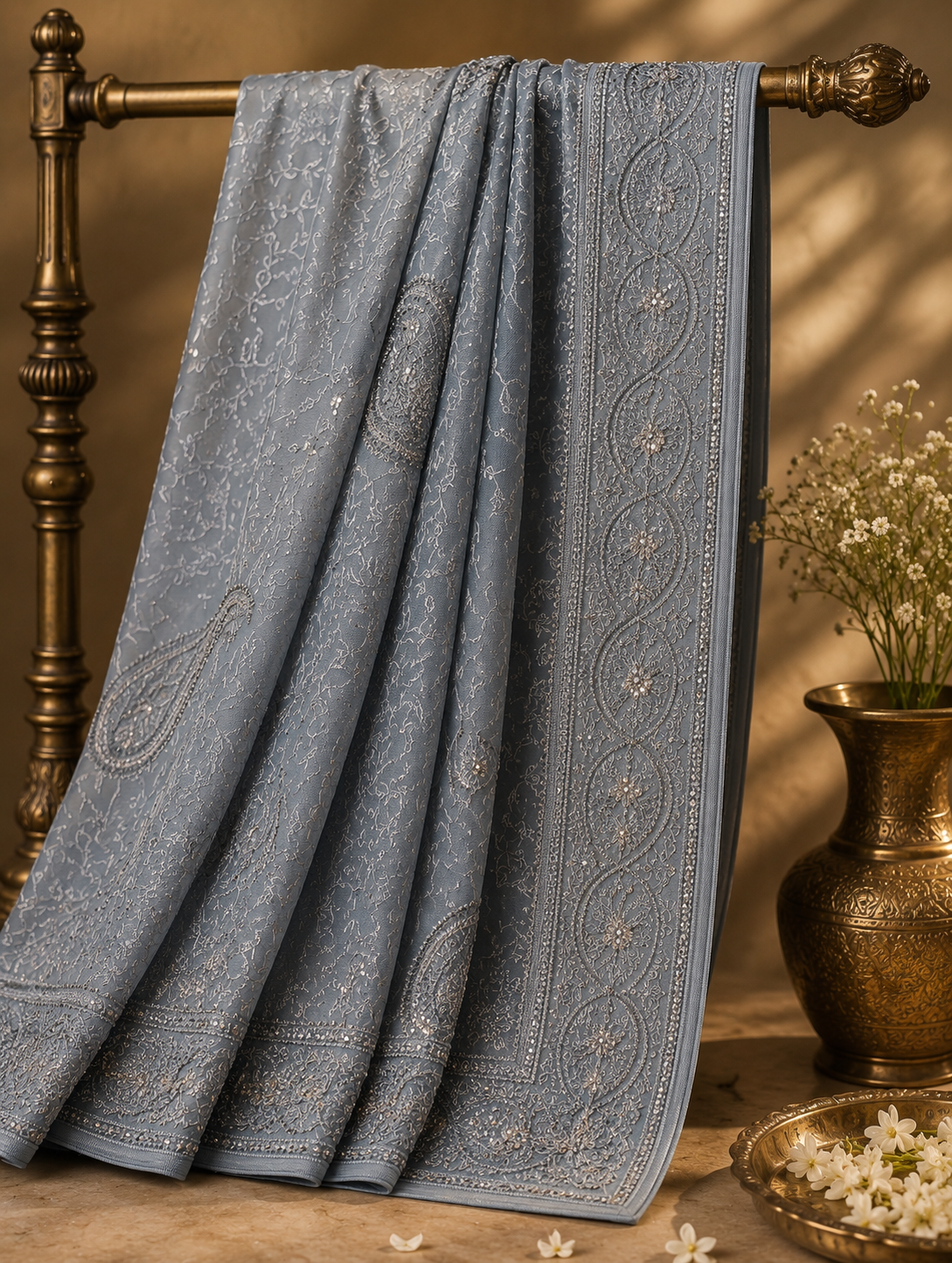 Designer Georgette Saree with Heavy Zari