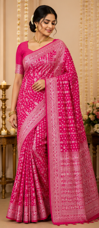 Elegant Printed Georgette Butta Saree for Women