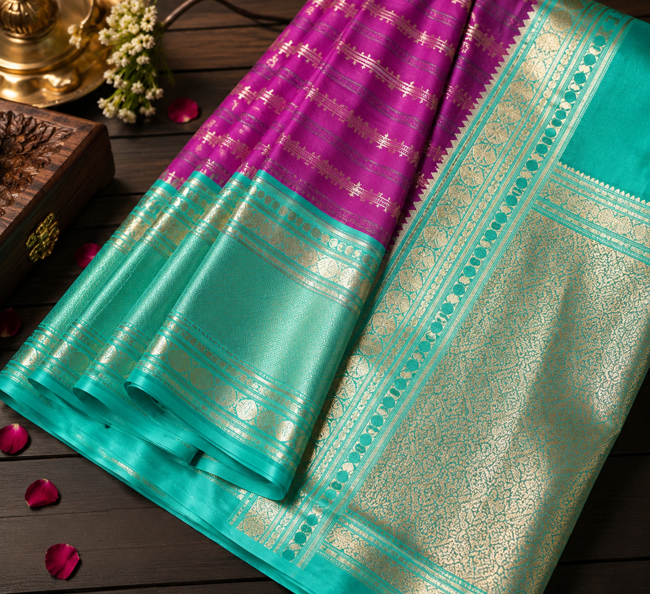 Premium Woven Silk Saree with Rich Designer Pallu
