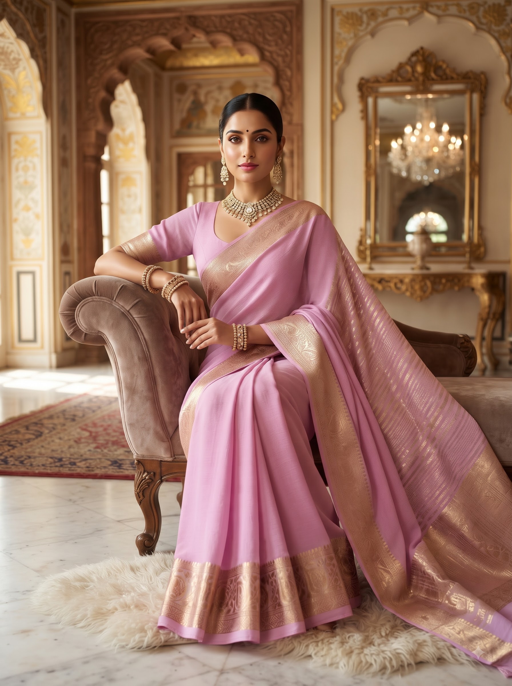 Viscose Crepe Georgette Saree