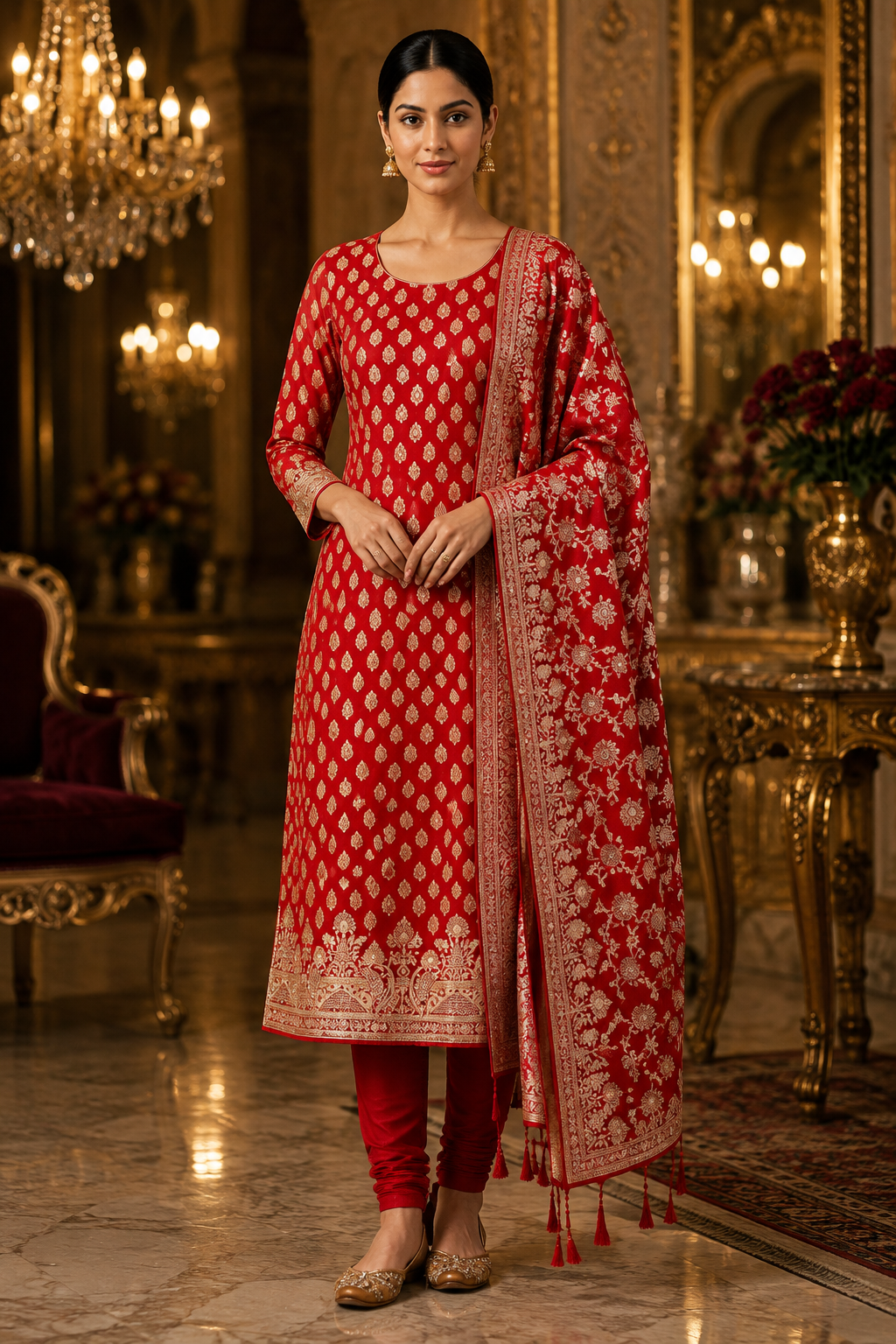 Art Silk Unstitched Salwar Suit Set