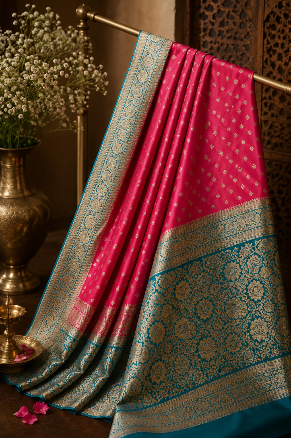 Luxurious Satin Silk Saree