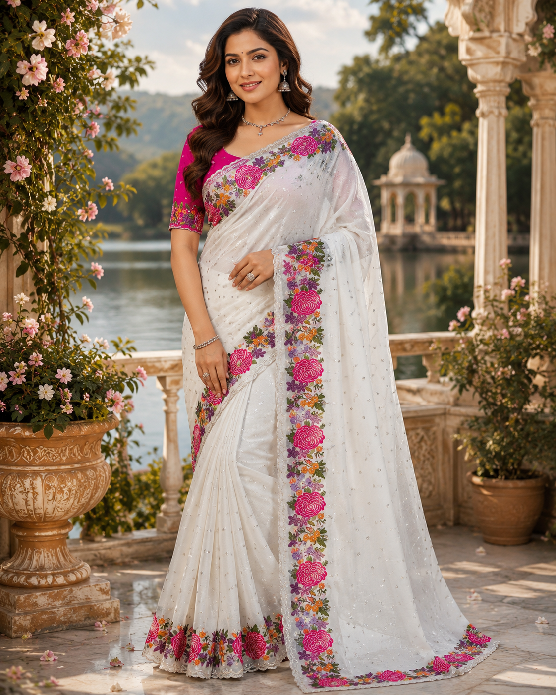 Premium Rangoli Silk Crush Saree