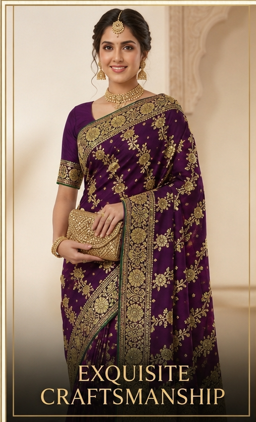 Katan Satin Banarasi Saree