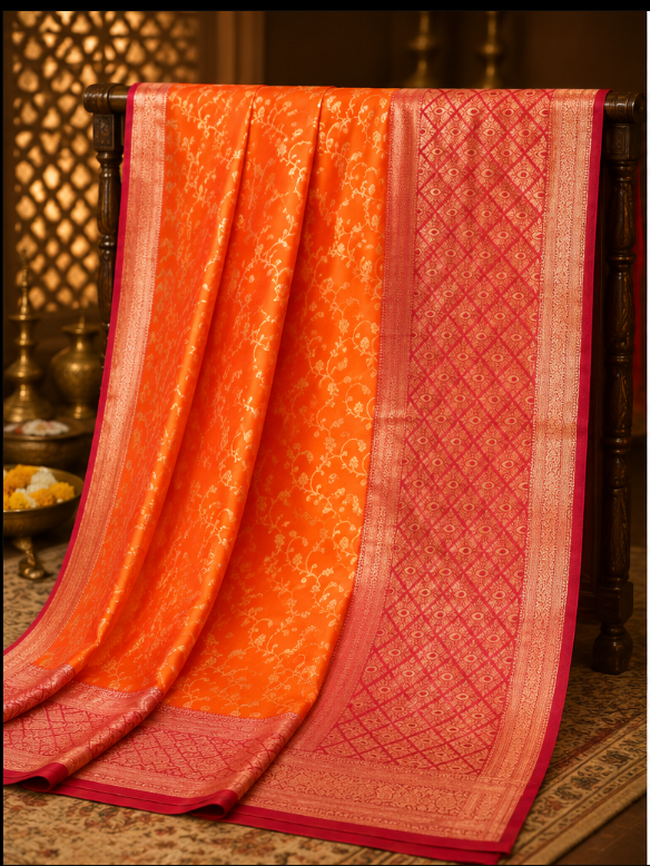Premium Handloom Viscose Russian Silk Saree