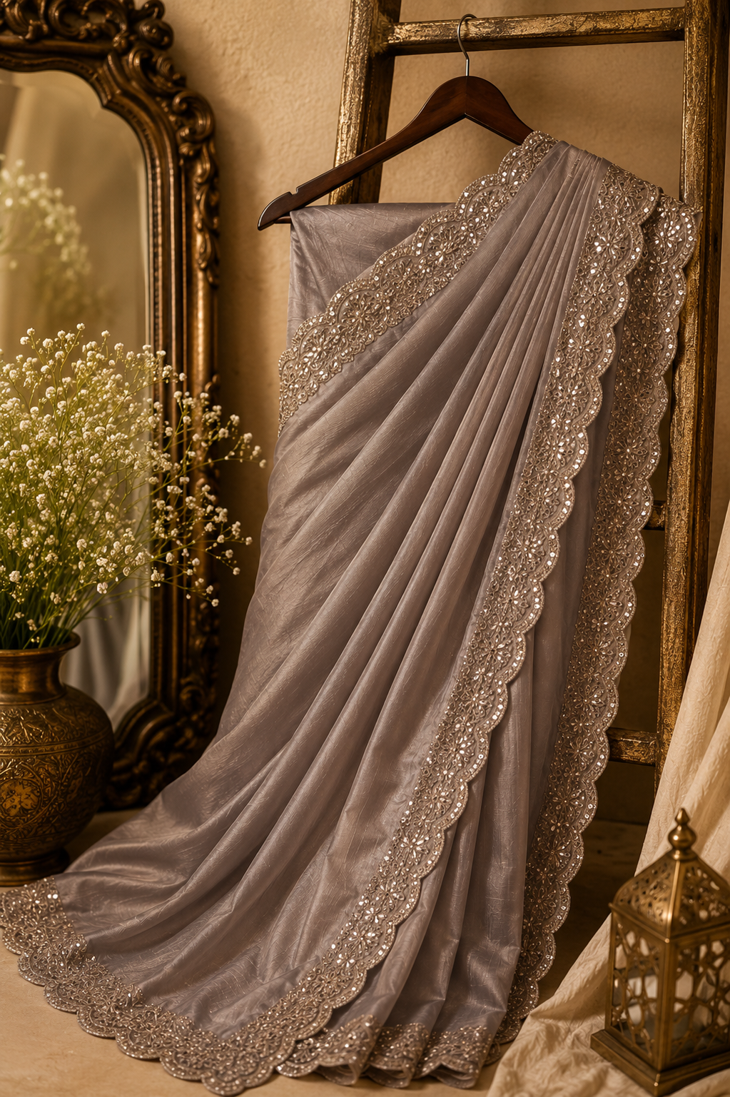 Designer Fendi Crush Fabric Saree